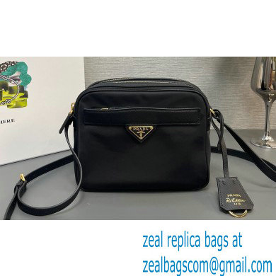Prada Re-Edition 1978 Re-Nylon and Saffiano leather mini shoulder bag 1BH218 Black 2024