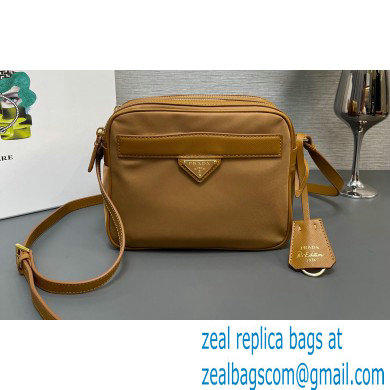 Prada Re-Edition 1978 Re-Nylon and Saffiano leather mini shoulder bag 1BH218 Brown 2024