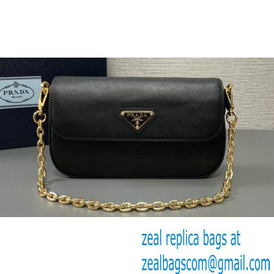Prada Saffiano leather mini-bag 1BD356 Black 2024