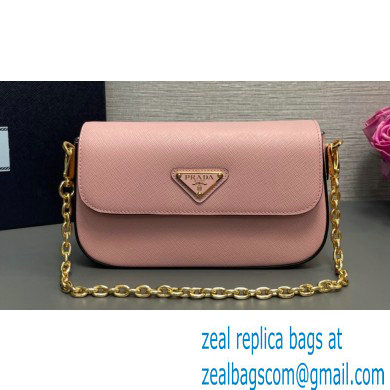 Prada Saffiano leather mini-bag 1BD356 Pink 2024