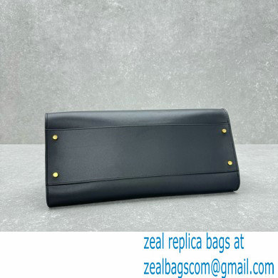 THE ROW Margaux Bag in BOX Leather BLACK 2024