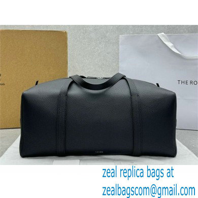 THE ROW Gio Duffle Full-Grain Leather Weekend Bag BLACK 2024