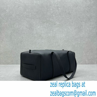 THE ROW Gio Duffle Full-Grain Leather Weekend Bag BLACK 2024