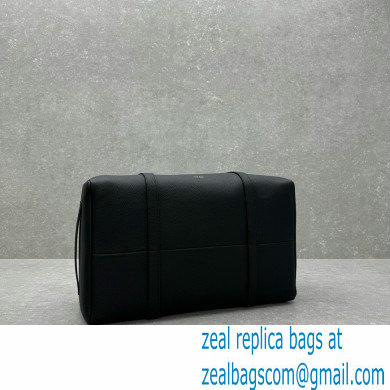 THE ROW Gio Duffle Full-Grain Leather Weekend Bag BLACK 2024