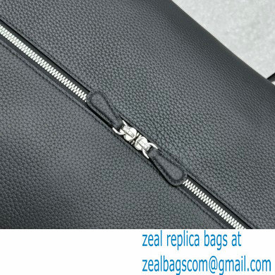THE ROW Gio Duffle Full-Grain Leather Weekend Bag BLACK 2024