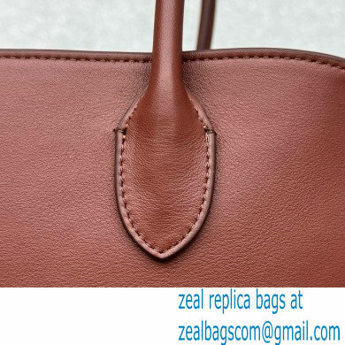 THE ROW MARGAUX 15 BAG IN BOX LEATHER burgundy 2024