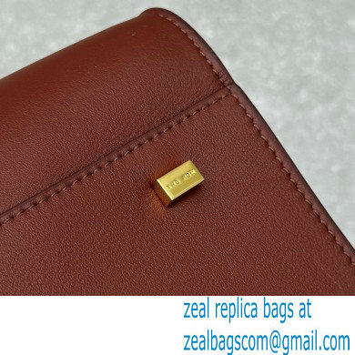 THE ROW MARGAUX 15 BAG IN BOX LEATHER burgundy 2024