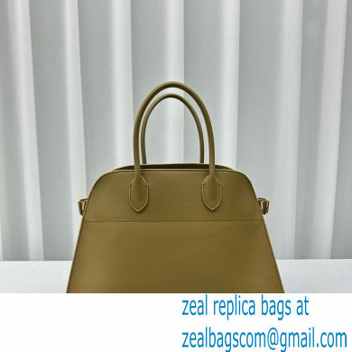 THE ROW MARGAUX 15 BAG IN BOX LEATHER khaki green 2024