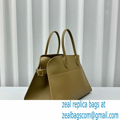 THE ROW MARGAUX 15 BAG IN BOX LEATHER khaki green 2024