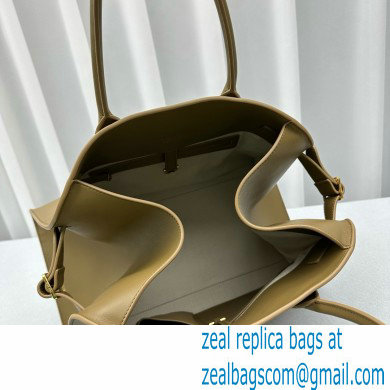 THE ROW MARGAUX 15 BAG IN BOX LEATHER khaki green 2024