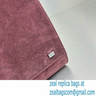 THE ROW MARGAUX 15 BAG IN suede LEATHER BURGUNDY 2024