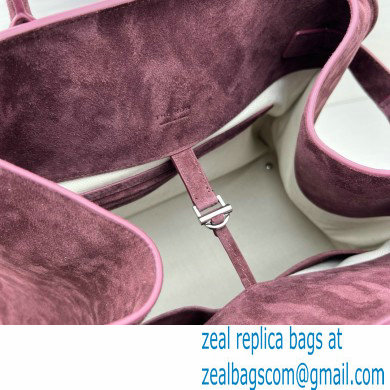 THE ROW MARGAUX 15 BAG IN suede LEATHER BURGUNDY 2024