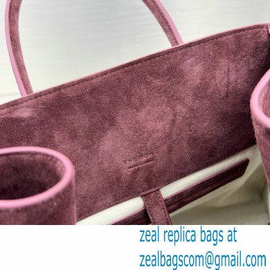 THE ROW MARGAUX 15 BAG IN suede LEATHER BURGUNDY 2024