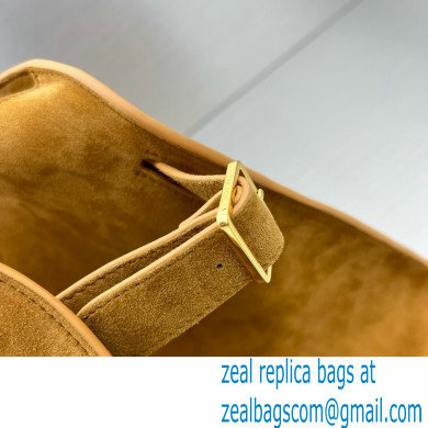 THE ROW MARGAUX 15 BAG IN suede LEATHER CARAMEL 2024