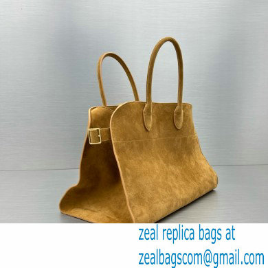 THE ROW MARGAUX 15 BAG IN suede LEATHER CARAMEL 2024