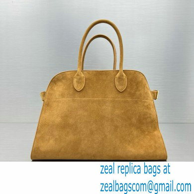 THE ROW MARGAUX 15 BAG IN suede LEATHER CARAMEL 2024