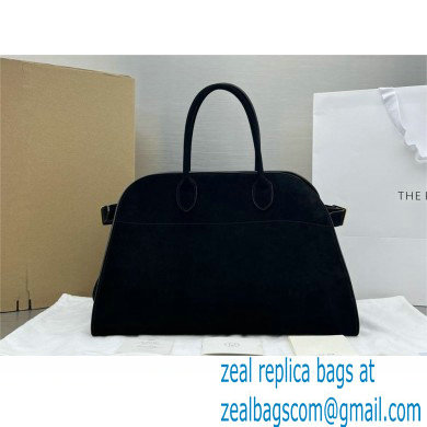THE ROW MARGAUX 15 BAG IN suede LEATHER black 2024