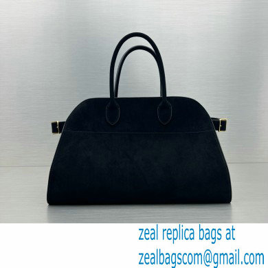 THE ROW MARGAUX 15 BAG IN suede LEATHER black 2024