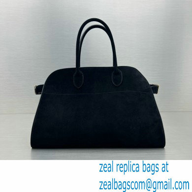 THE ROW MARGAUX 15 BAG IN suede LEATHER black 2024