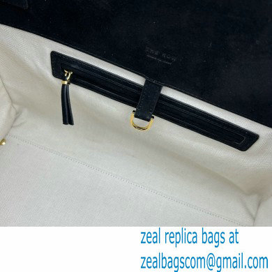 THE ROW MARGAUX 15 BAG IN suede LEATHER black 2024