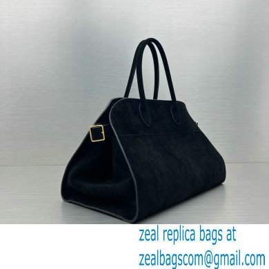 THE ROW MARGAUX 15 BAG IN suede LEATHER black 2024