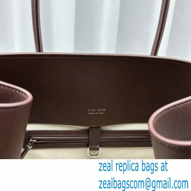 THE ROW MARGAUX 17 BAG IN BOX LEATHER Dark Chocolate 2024