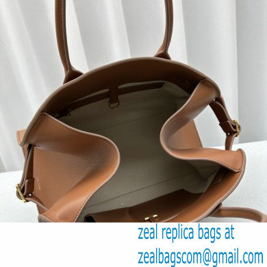 THE ROW MARGAUX 17 BAG IN BOX LEATHER caramel 2024