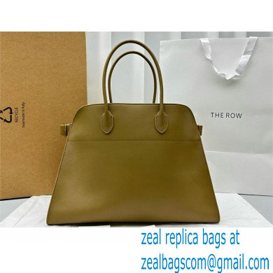 THE ROW MARGAUX 17 BAG IN BOX LEATHER khaki green 2024
