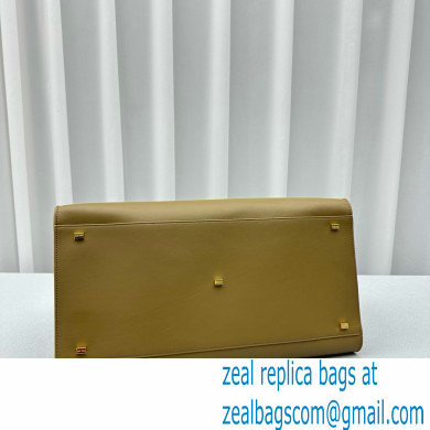 THE ROW MARGAUX 17 BAG IN BOX LEATHER khaki green 2024