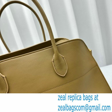 THE ROW MARGAUX 17 BAG IN BOX LEATHER khaki green 2024