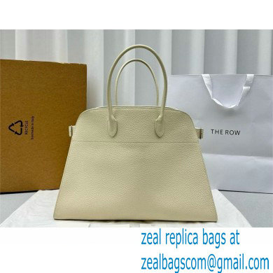THE ROW MARGAUX 17 BAG IN GRAINED LEATHER WHITE 2024