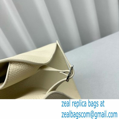 THE ROW MARGAUX 17 BAG IN GRAINED LEATHER WHITE 2024