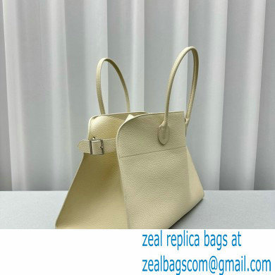 THE ROW MARGAUX 17 BAG IN GRAINED LEATHER WHITE 2024