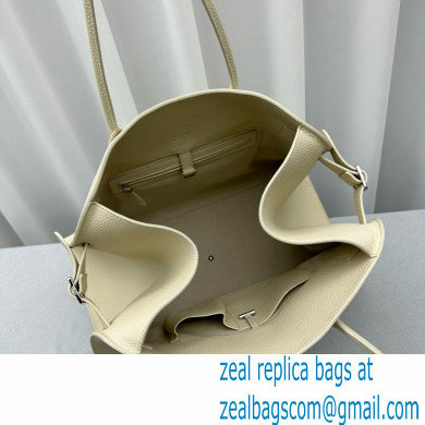 THE ROW MARGAUX 17 BAG IN GRAINED LEATHER WHITE 2024