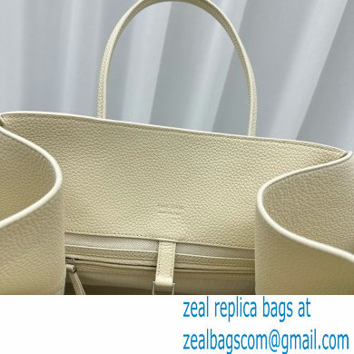 THE ROW MARGAUX 17 BAG IN GRAINED LEATHER WHITE 2024