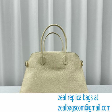 THE ROW MARGAUX 17 BAG IN GRAINED LEATHER WHITE 2024