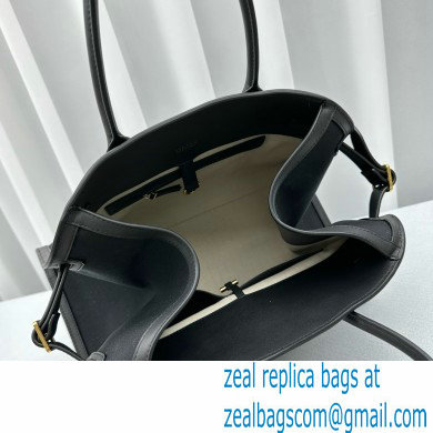 The Row Soft Margaux 15 Bag in Leather black/Canvas White 2024