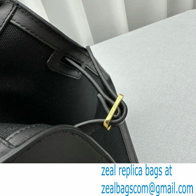 The Row Soft Margaux 15 Bag in Leather black/Canvas White 2024