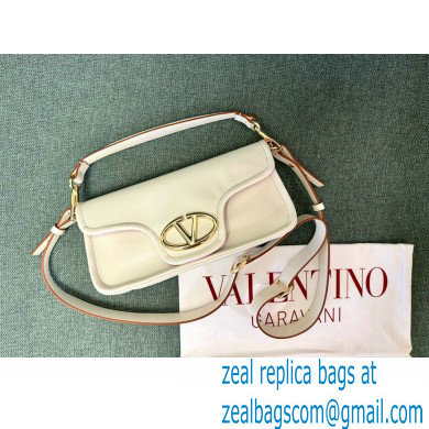 VALENTINO VLOGO 1960 NAPPA LEATHER SHOULDER BAG WHITE 2024