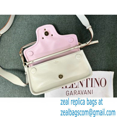 VALENTINO VLOGO 1960 NAPPA LEATHER SHOULDER BAG WHITE 2024