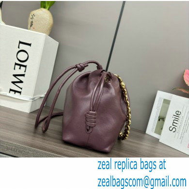 loewe flamenco purse in mellow nappa lambskin 012403 dark burgundy 2024